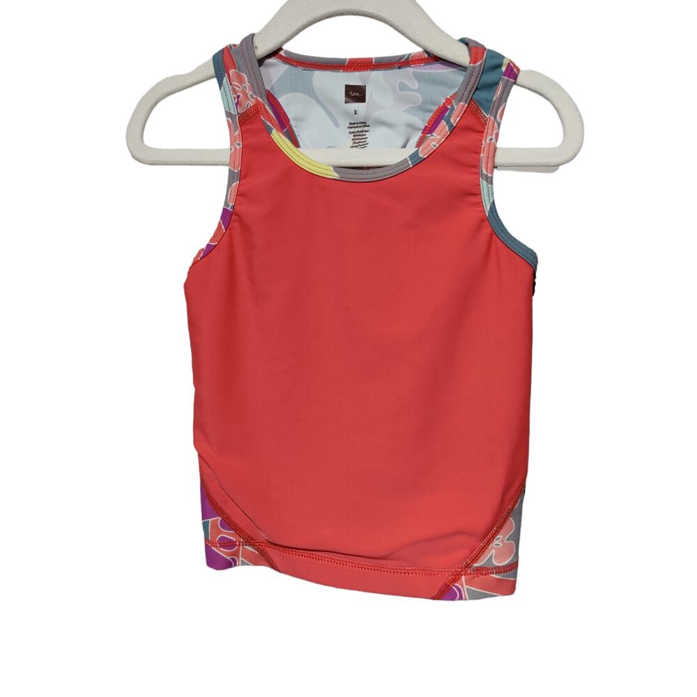 Tea Collection Girls Sz 2 Callala Active Tank Top Racerback Floral Australia